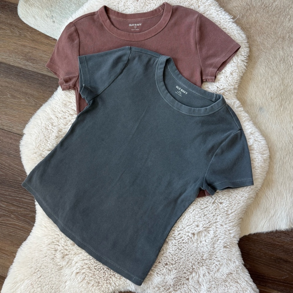 Old Navy Short Sleeve Snug Rib Tee Shirts SP & MP - Picture 2 of 16